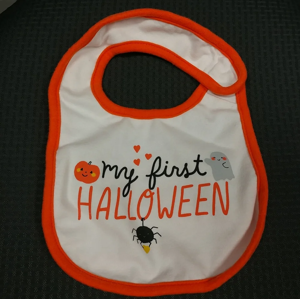 Carter's My First Halloween Baby Bib 100% Cotton